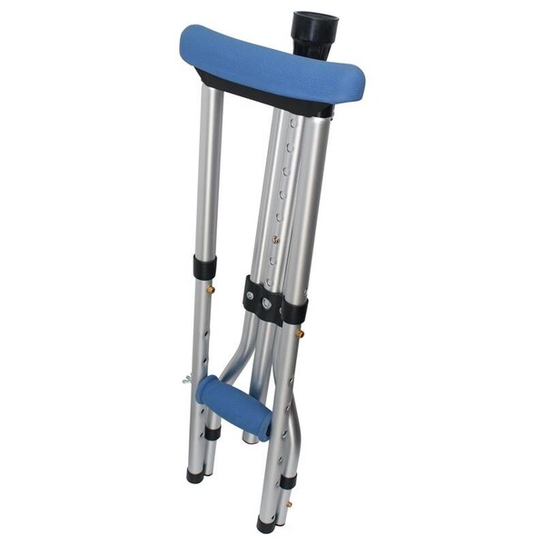 Carex Health Brands Blue Folding Crutches Aluminum/Plastic 59 in. H X 8 in. L FGA99500 0000 - main